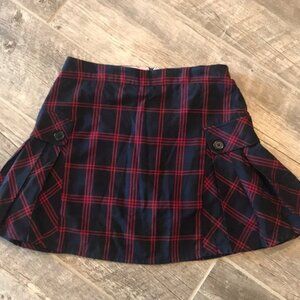 Lands' End Women's School Uniform Side Pleat Plaid Skort, ATK,  NWT